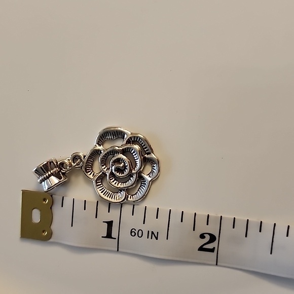 FLOWER  Charm Fits Pandora  Systems - Picture 2 of 3